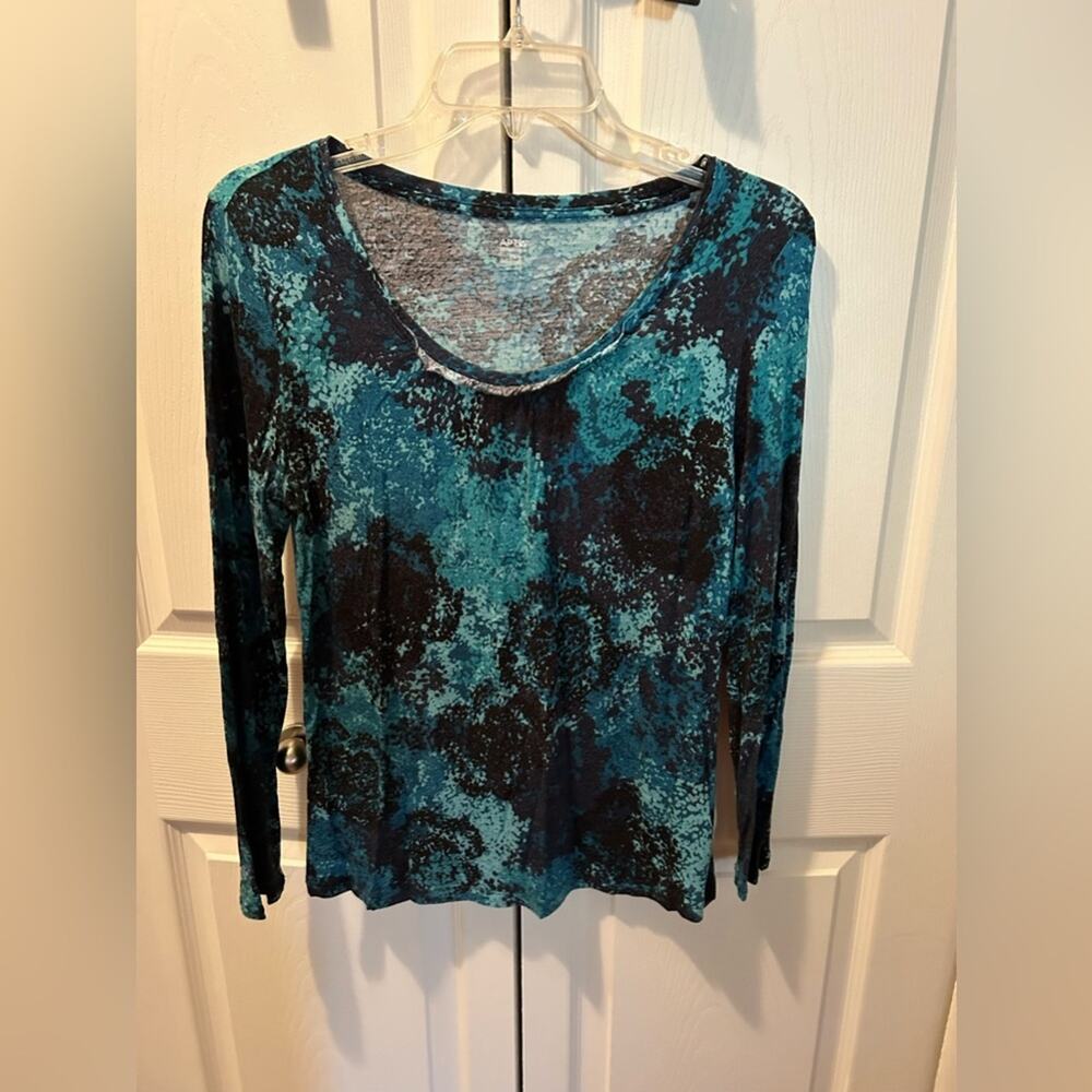 Apt. 9 Essentials Womens S T Shirt Blue, Turquoise, Black